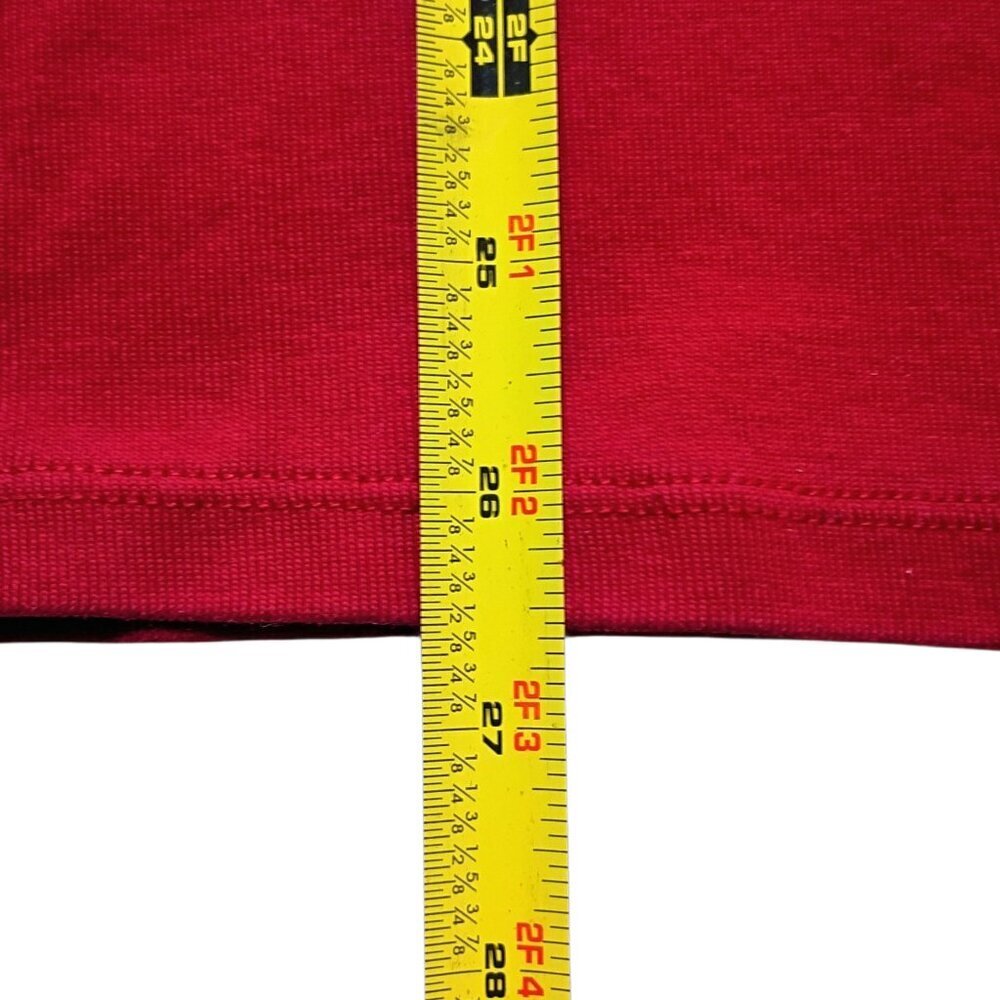 Lauren Ralph Lauren Women’s Red Pullover Sweater M Faux Suede Trim Cozy Classic - Picture 7 of 11